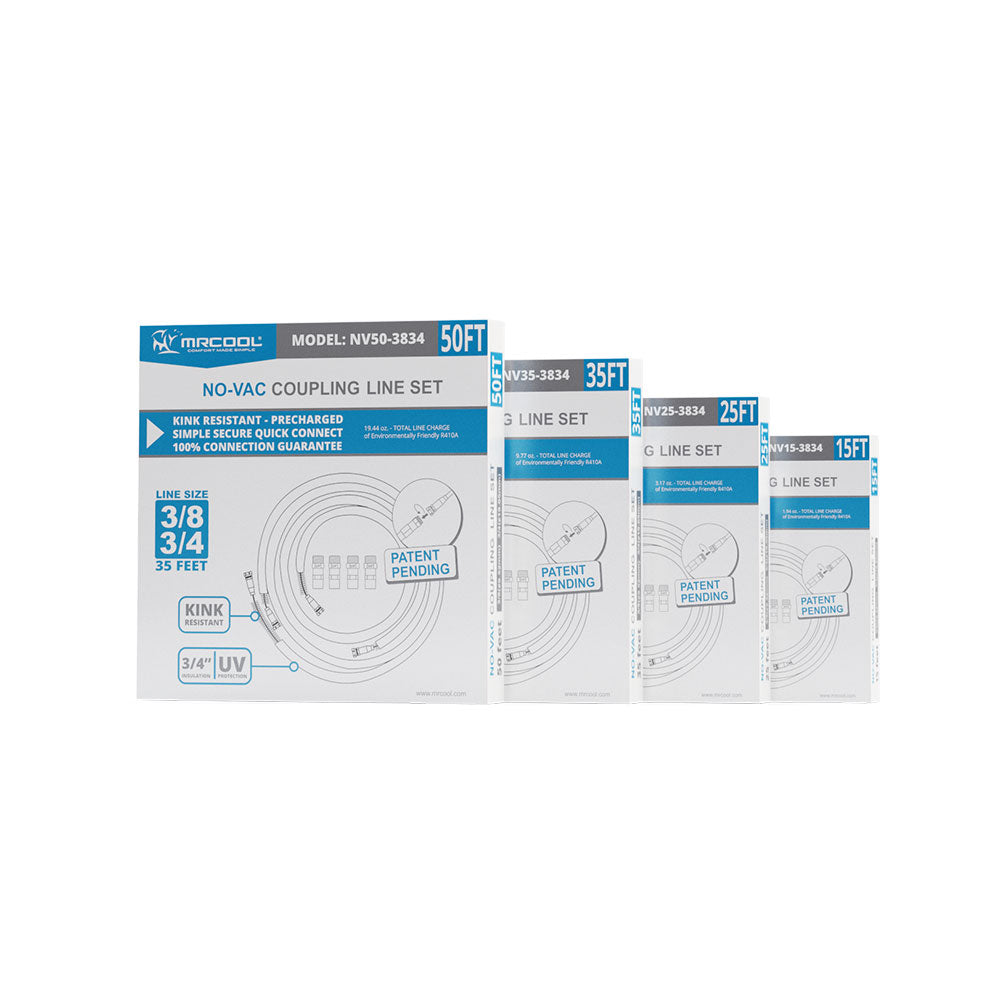 MRCOOL® Universal 15 FT Pre-Charged No-Vac® Quick Connect Line Set NV15-3834 (3/8" x 3/4")
