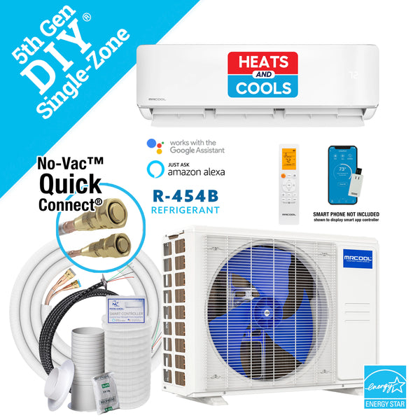 MRCOOL® DIY® 5th Gen 9K BTU Single-Zone Mini-Split System – 115V