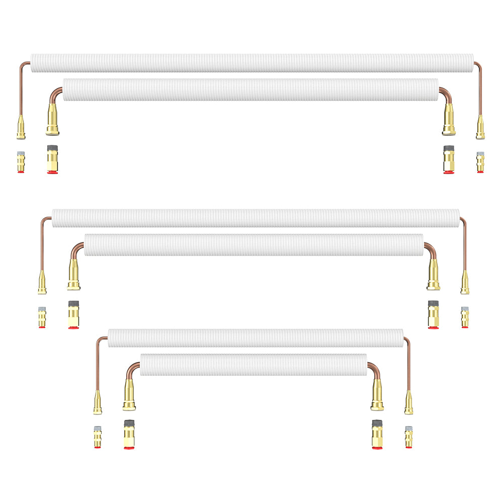 GeoCool® No-Vac® Pre-Charged Line Set – 3/8" x 3/4" Vertical Downflow (No Air Box)