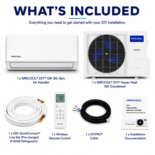MRCOOL® DIY® Hyper Heat 12K BTU Mini Split System 230V