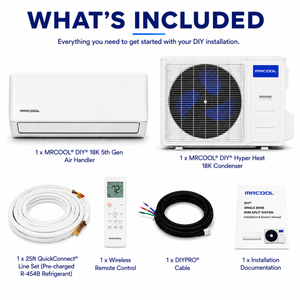 MRCOOL® DIY® Hyper Heat 18K BTU Mini Split System 230V