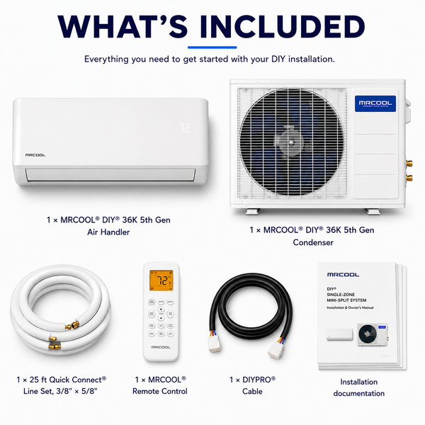 MRCOOL® DIY® 5th Gen 36K BTU Single-Zone Mini-Split System – 230V